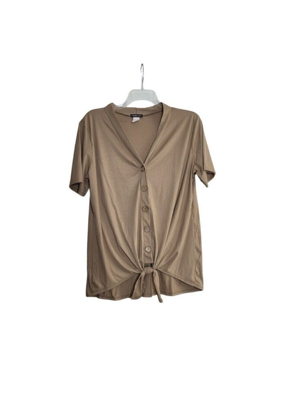 🆕Women's Button Down Ribbed Top RJ0503H - Picture 3 of 5